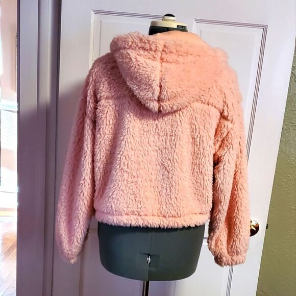 BDG Urban Outfitters Cropped Teddy Jacket - Size L - Picture 4 of 8